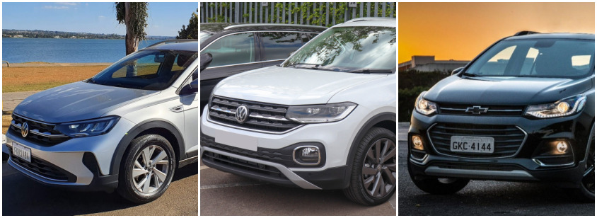 T-Cross, Volkswagen Nivus e Chevrolet Tracker - 116 cv